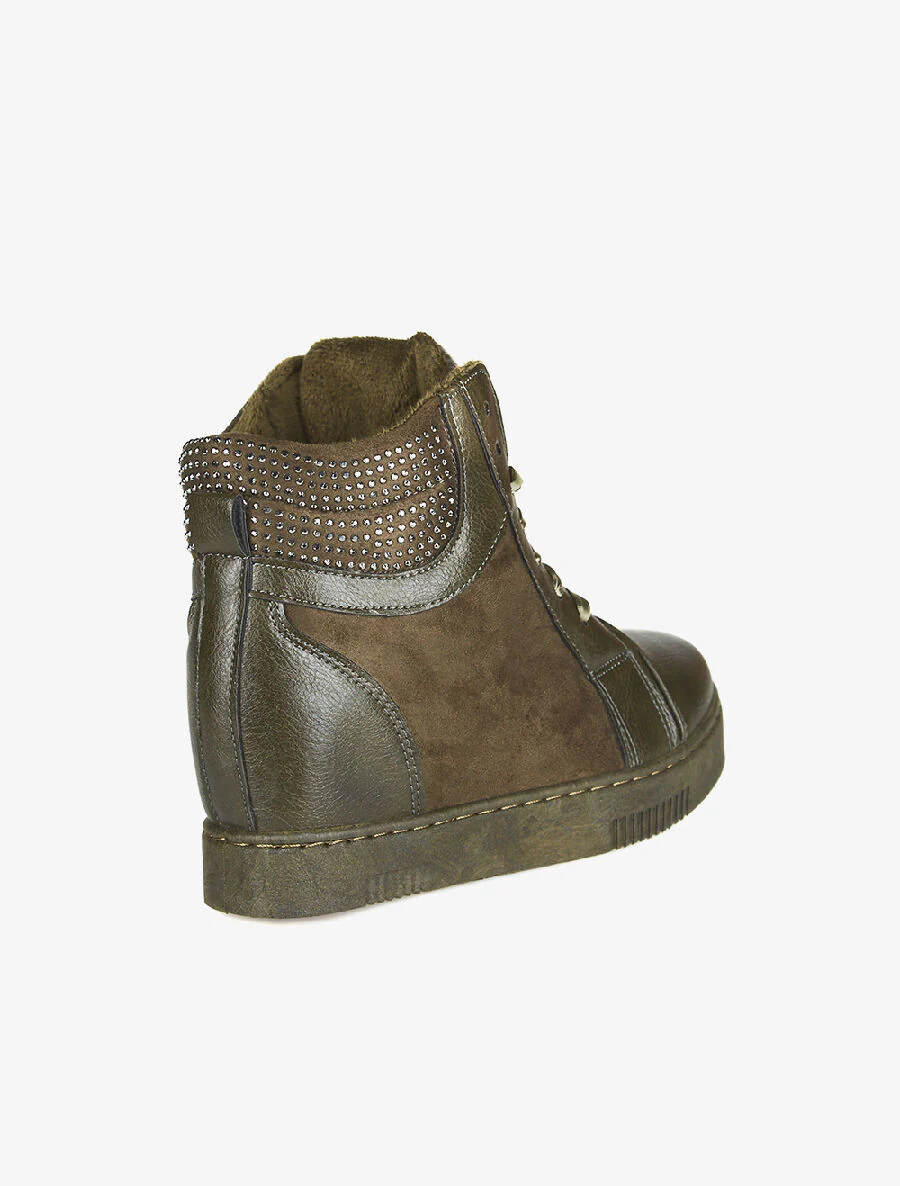 Sleehakken met strass versierde enkels - groen - Image 4