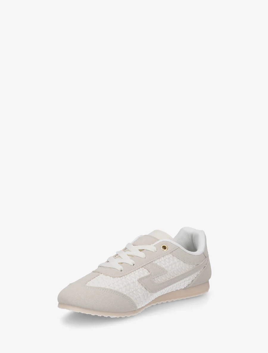 Sneakers van imitatie vlechtwerk - Beige - Image 3