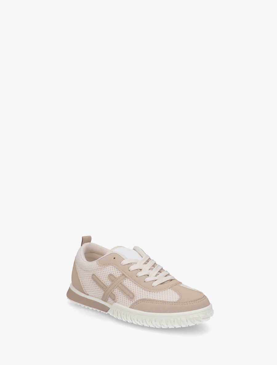 Sneakers van twee materialen met fantasiebanden - Mol - Image 2