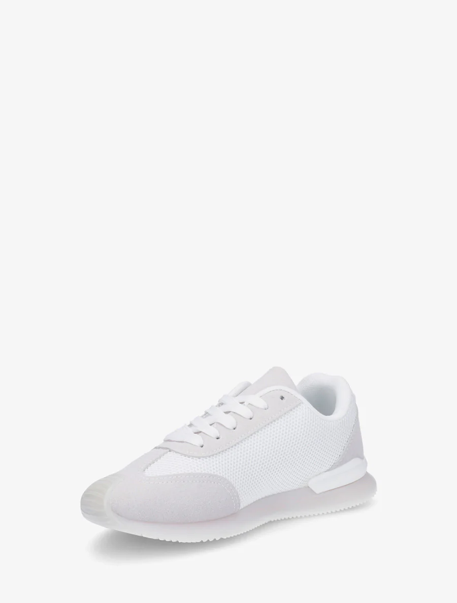 Sneakers van twee materialen met fantasieborduurwerk - Wit - Image 3