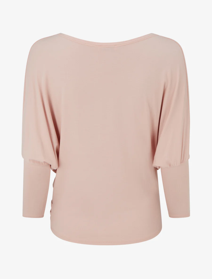 Soepelvallend top met 3/4 vleermuismouwen - Roos - Image 2