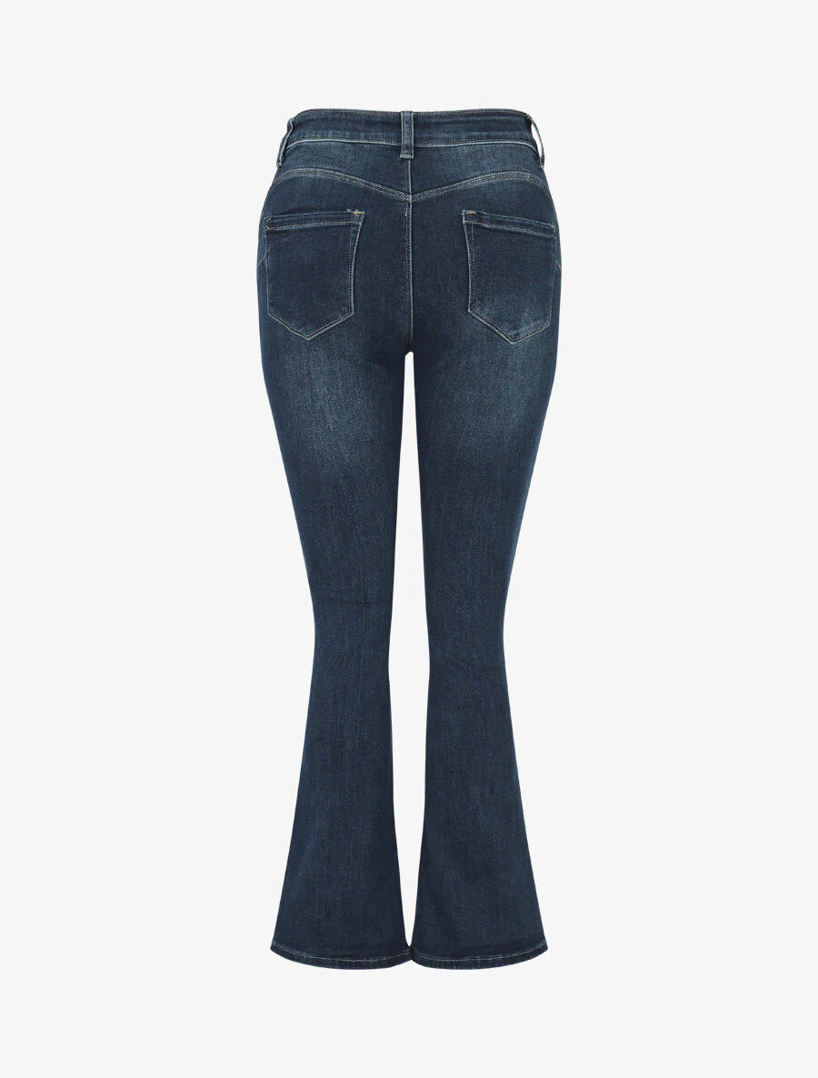 Standaard push-up flare jeans - blauw - Image 2
