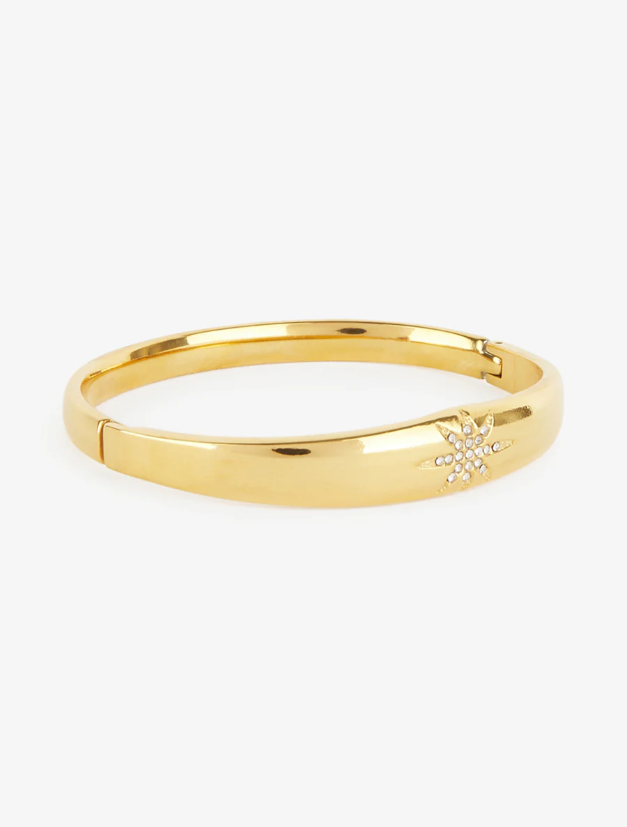 Sterriet armband versierd met witte zirkonia's - Goud - Image 2