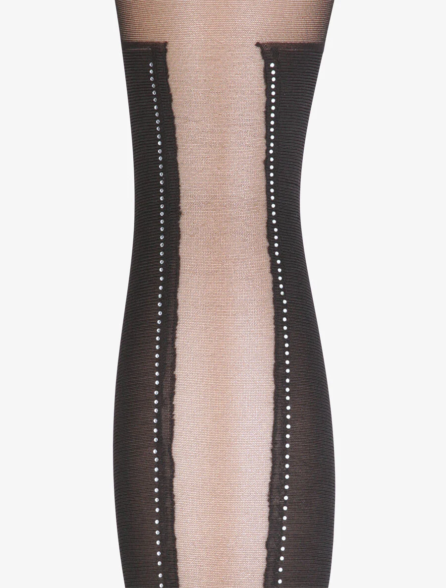 Stijlvolle voile panty - Zwart - Image 3