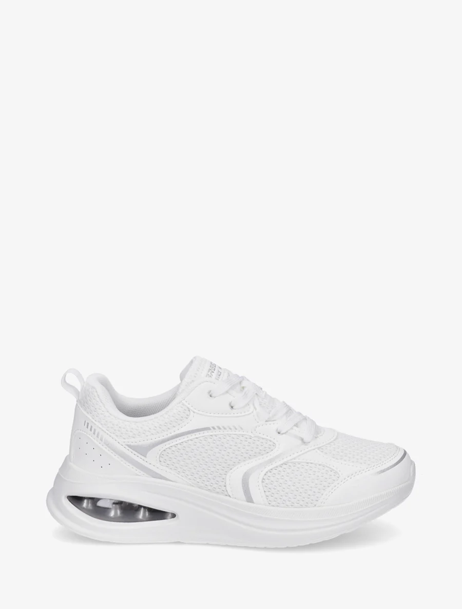 Stoffen sneakers met luchtbelzool - Wit