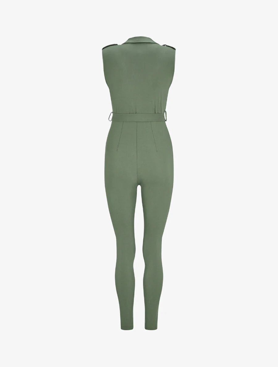 Stretch slim combinatie - Kakigroen - Image 2