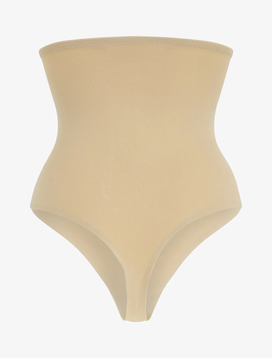 Hoog getailleerde shapewear string - Beige - Image 2