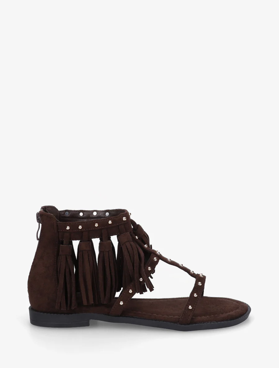 Studschoenen met kwastjes - Bruin