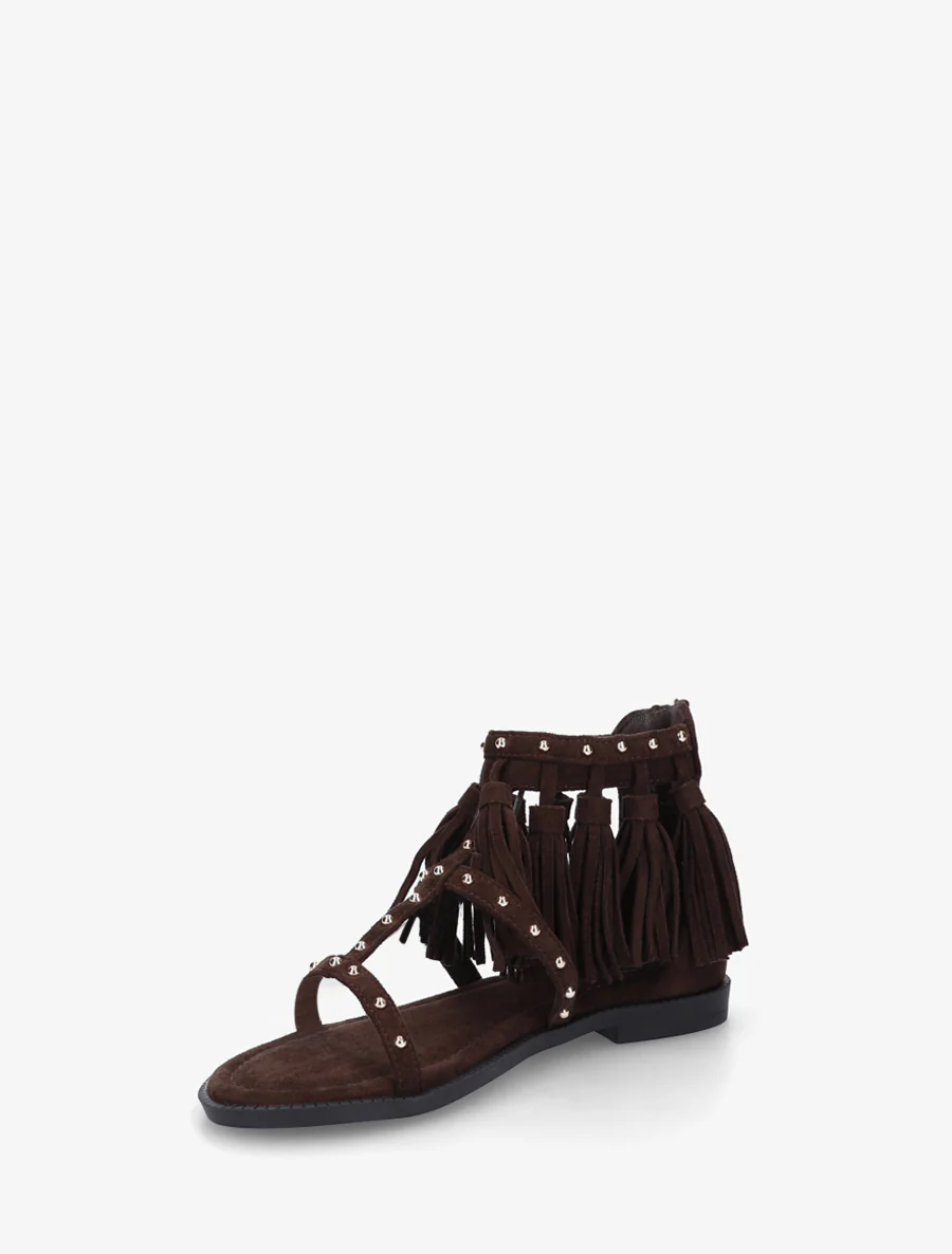 Studschoenen met kwastjes - Bruin - Image 3