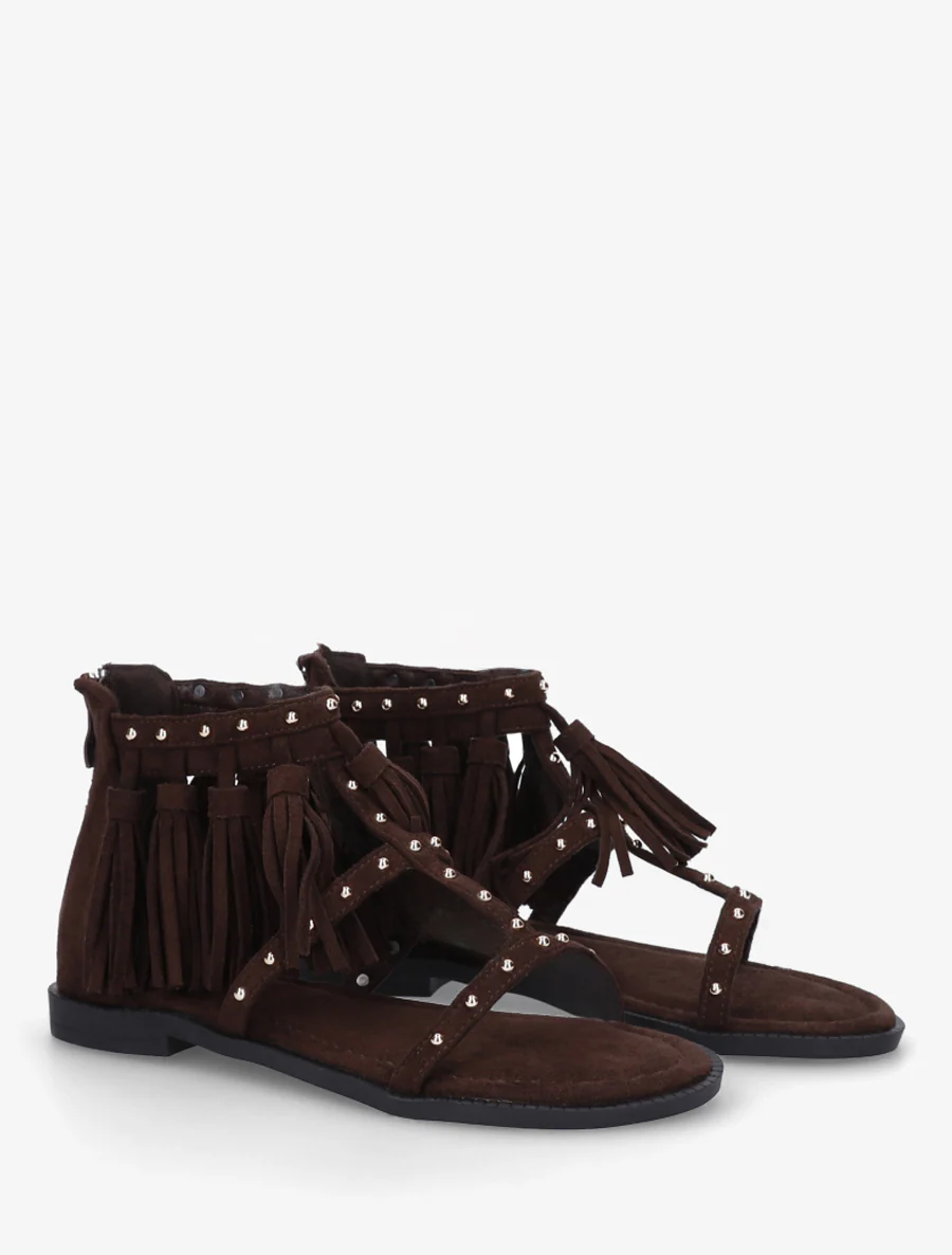 Studschoenen met kwastjes - Bruin - Image 4