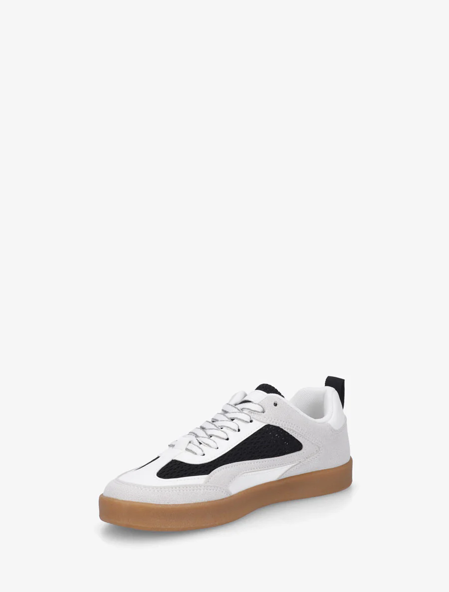 Suède en mesh sneakers - Zwart - Image 3