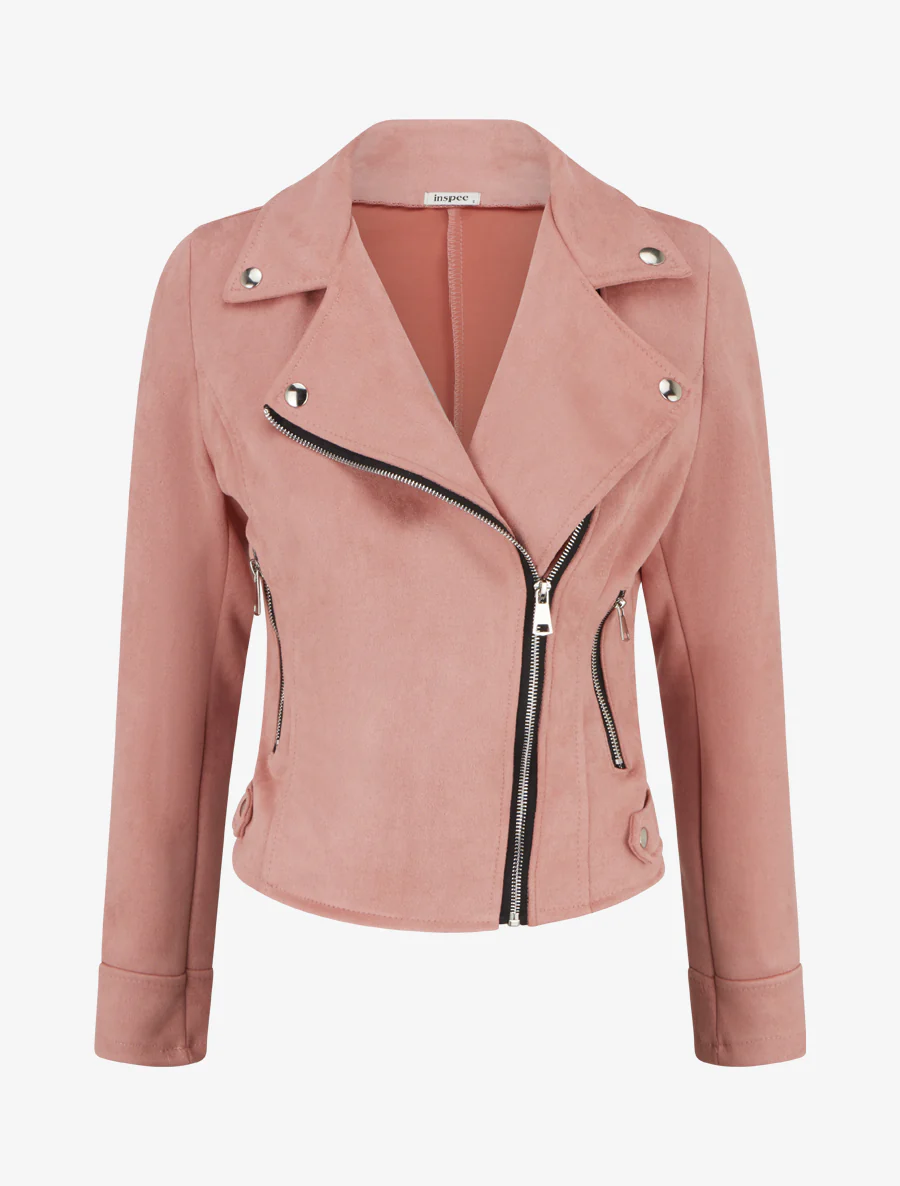 Suède jasje in perfecto stijl - Oudroze