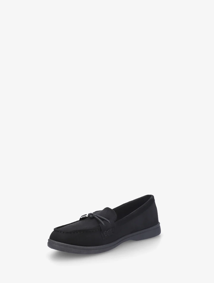 Suède loafers met decoratieve gesp - Zwart - Image 3