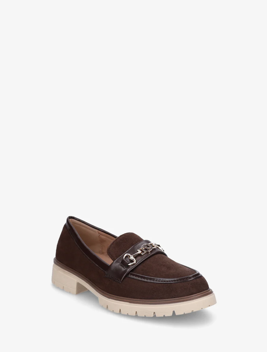 Suède loafers met fantasiebuckle - Bruin - Image 2