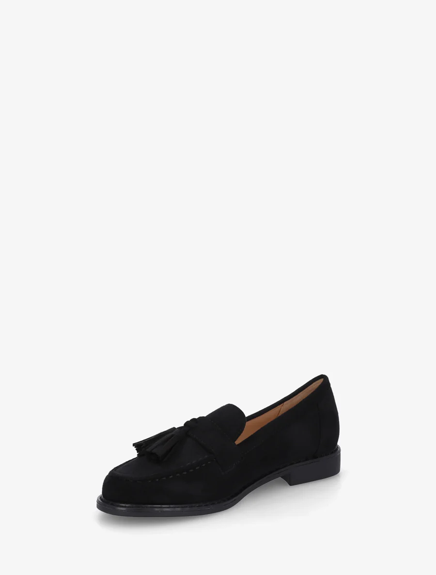 Suède loafers met kwastjes - Zwart - Image 3