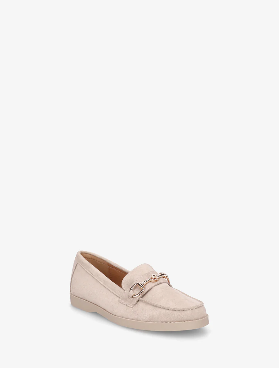 Suède mocassins met metalen gesp - Beige - Image 2