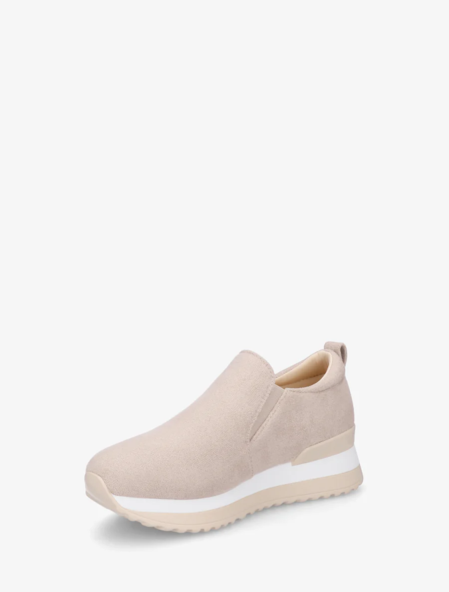 Suède sleehakken sneakers - Beige - Image 3