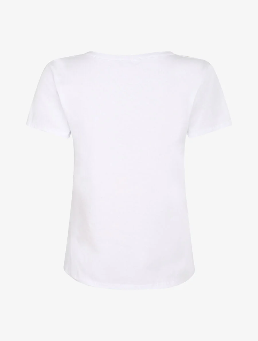 T-shirt met bulldogpatroon - Wit - Image 2