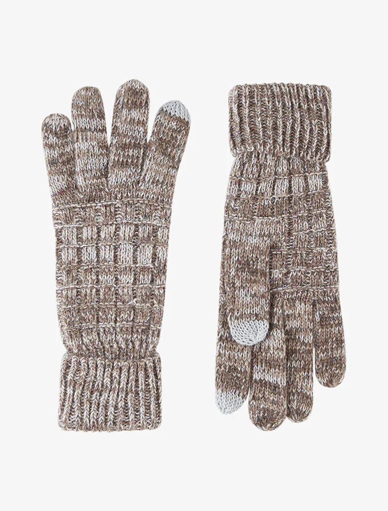 Tactiele handschoenen van gemengde wol - bruin