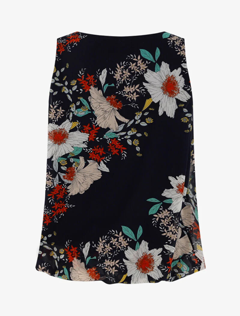 Top met bloemenprint - marine - Image 2
