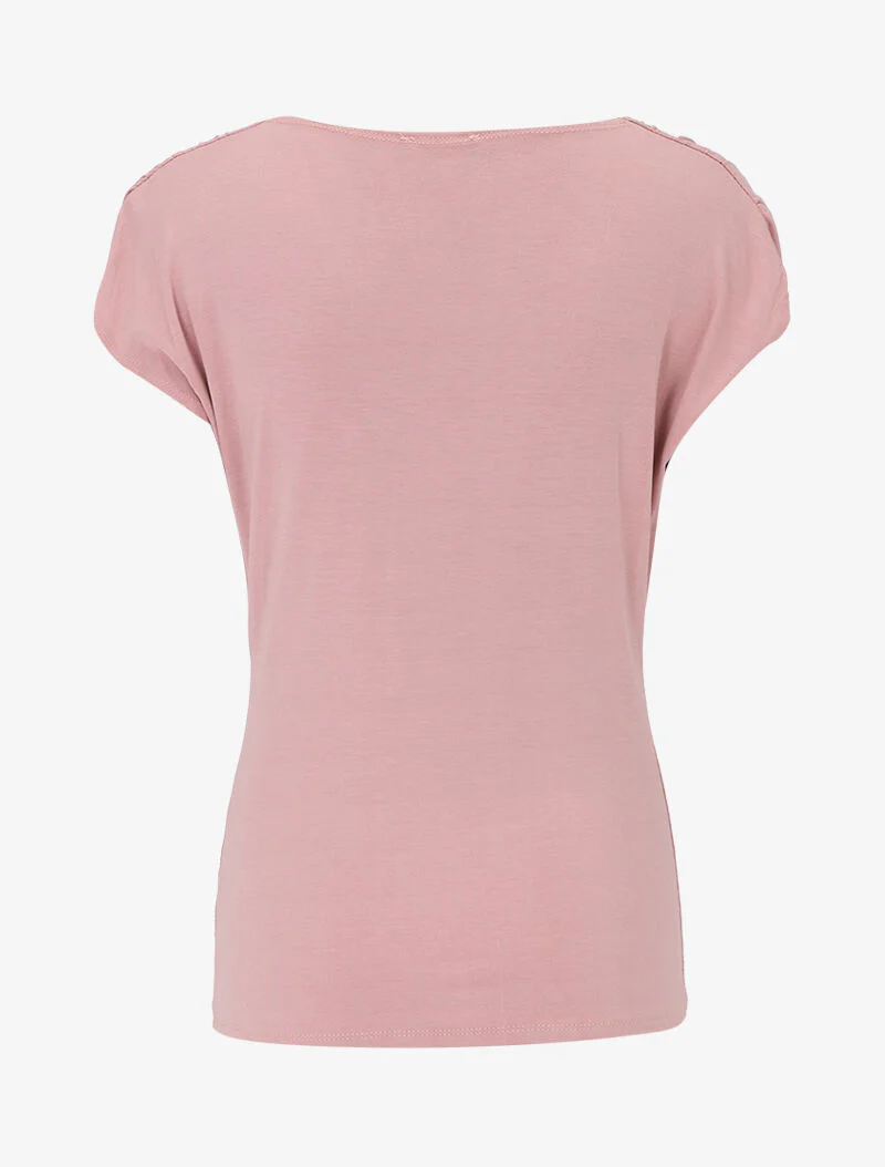 Top met watervalhals - Roze - Image 2