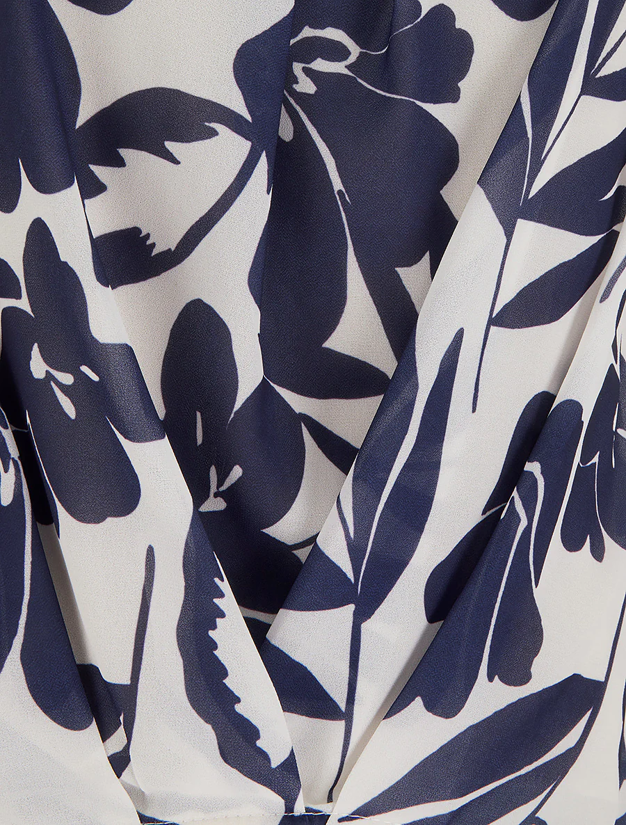 Top in bloemenprint stof - Marine - Image 3