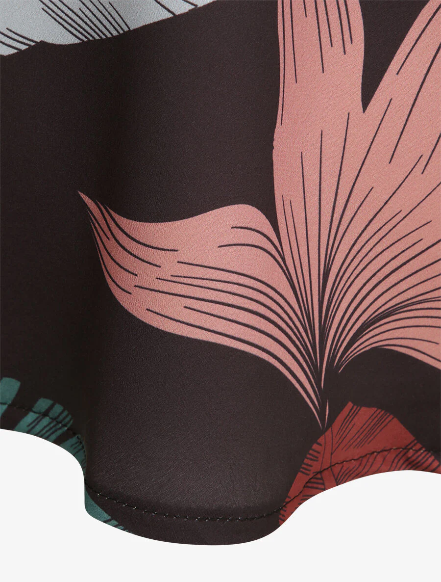 Top met bloemenprint - Zwart - Image 3