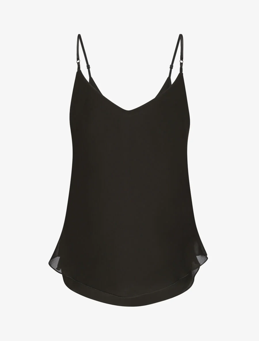 Top met dunne bandjes - Zwart - Image 2
