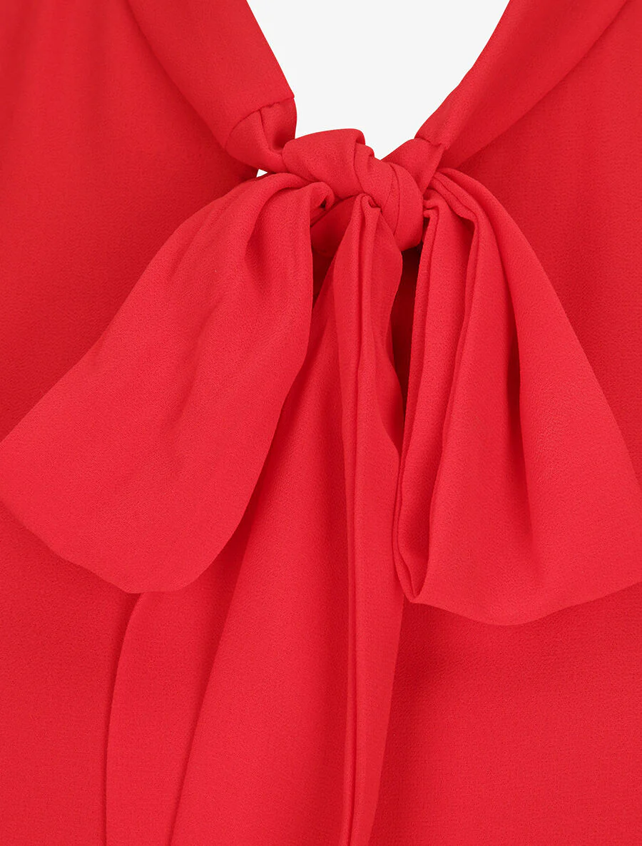Top met een kraag - Rood - Image 3
