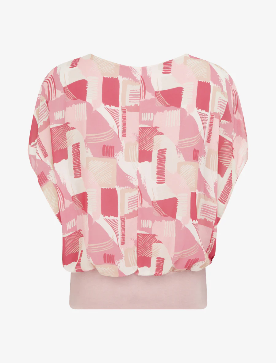 Top met korte mouwen en grafische print - Roos - Image 2