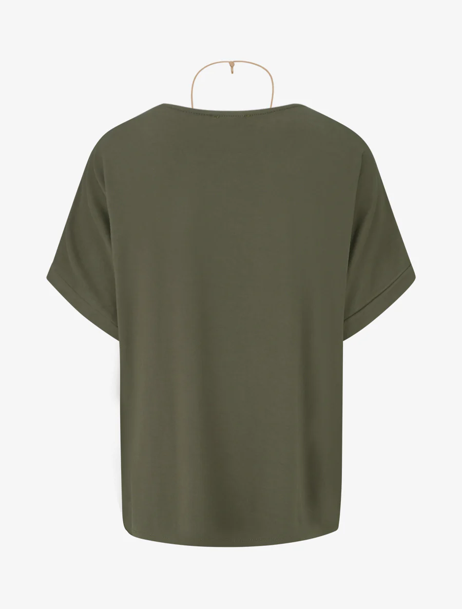 Top met korte mouwen - Kaki - Image 2