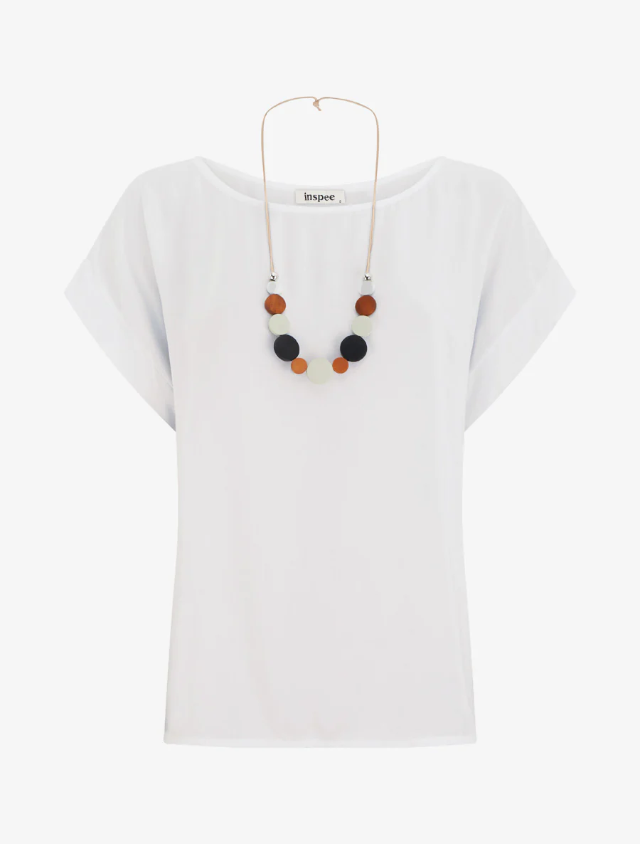 Top met korte mouwen - Wit