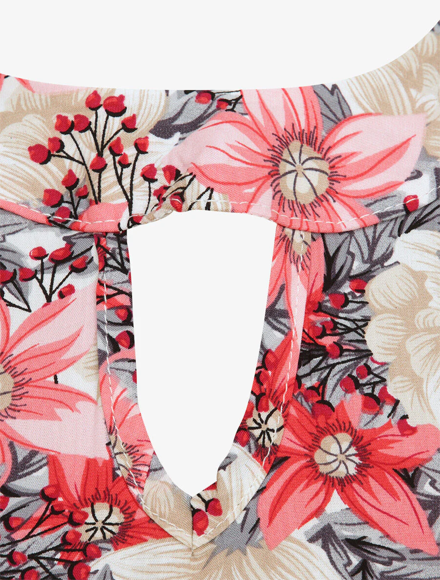 Top met verschillende bloemenprint - Roze - Image 2