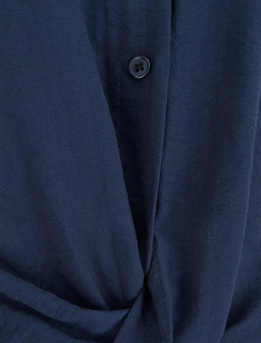 Top met vloeiende geknoopte look - Marine - Image 3