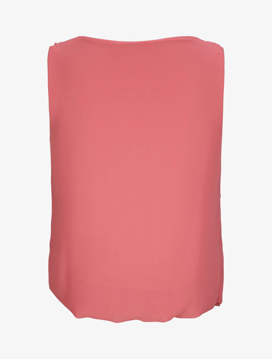 Rechte effen top met watervalhals - Roze - Image 2