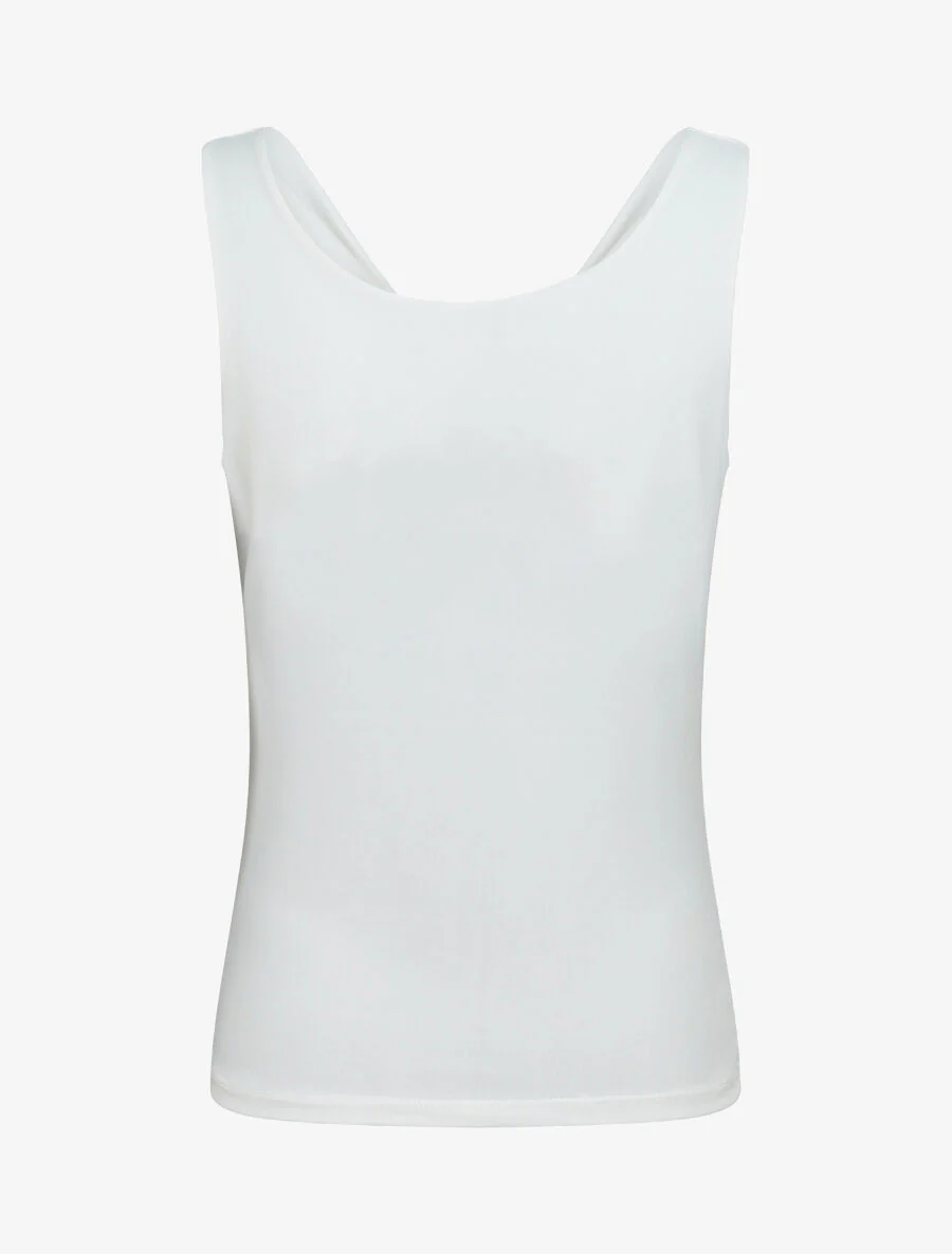 Top uni col schelp - Wit - Image 2