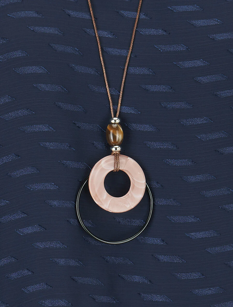 Top van voile met geometrisch patroon - Donkerblauw - Image 3