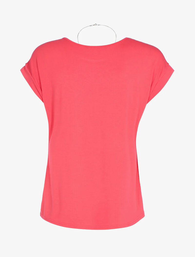 Vloeiende top met hanger - koraal - Image 2