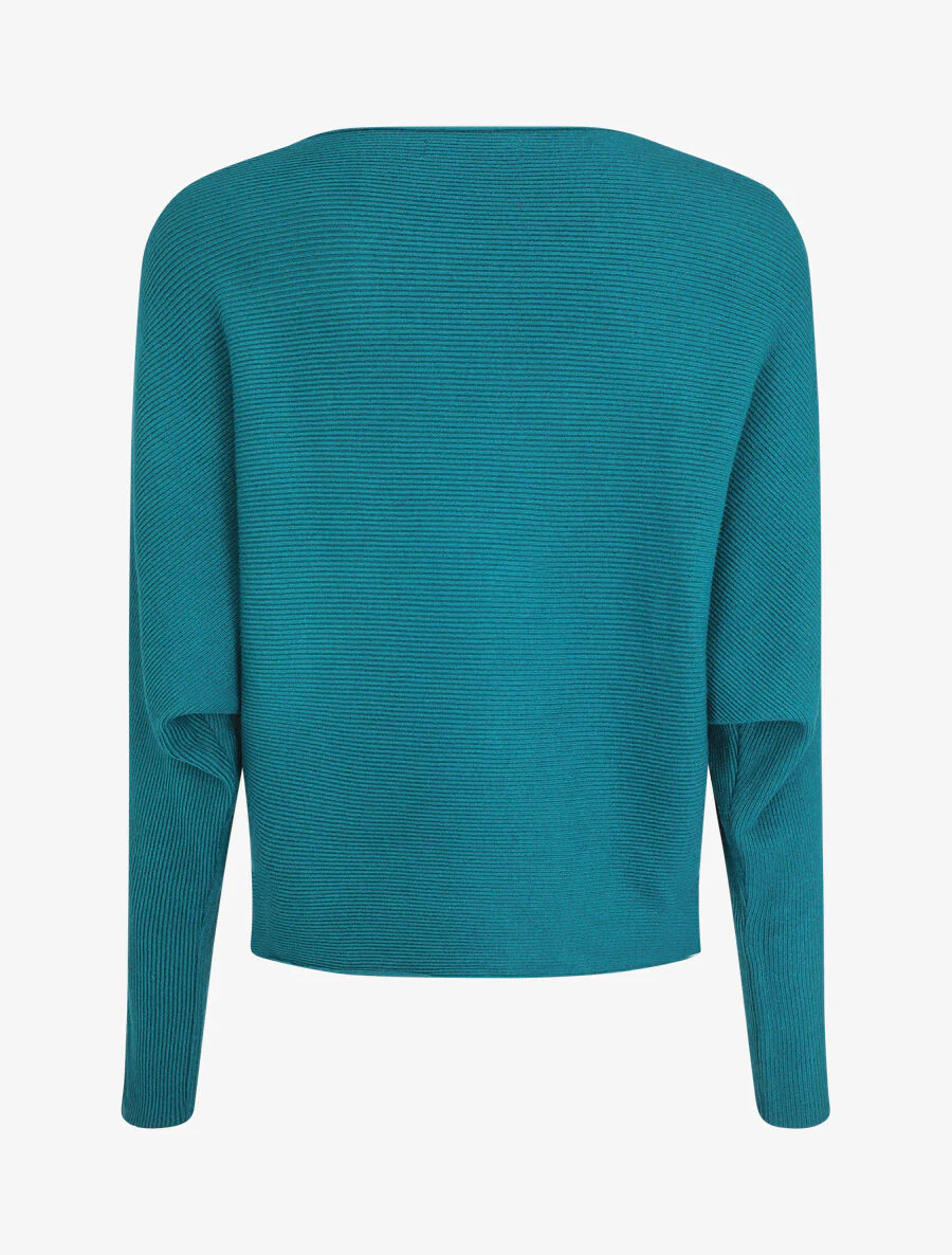 Trui in loose fit met ronde hals - Blauwgroen - Image 2