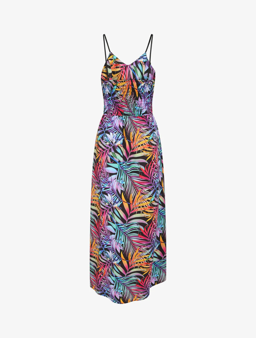 Jumpsuit met tropische bladerenprint - Zwart - Image 2