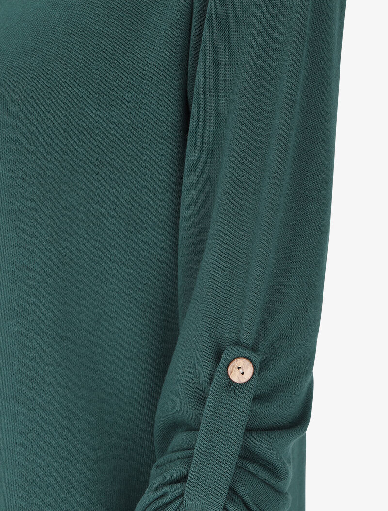 Tuniek met oprolbare mouwen - Groen - Image 3