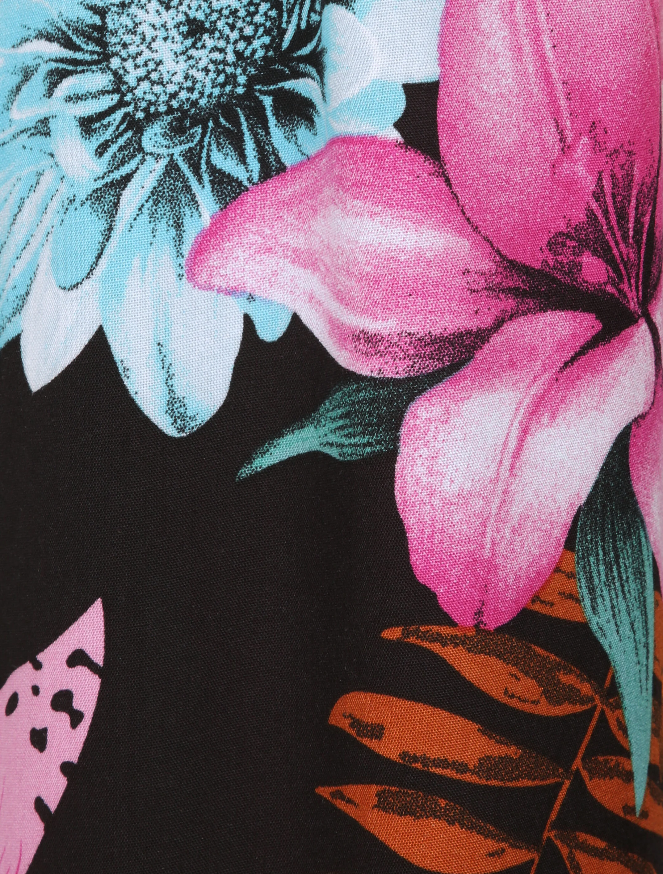 Vloeiende bloemenprint eilanden combinatie - Zwart - Image 4