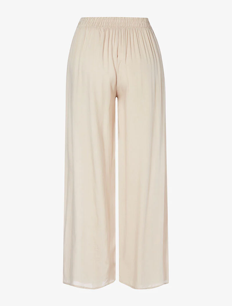 Vloeiende effen broek - taupe - Image 2