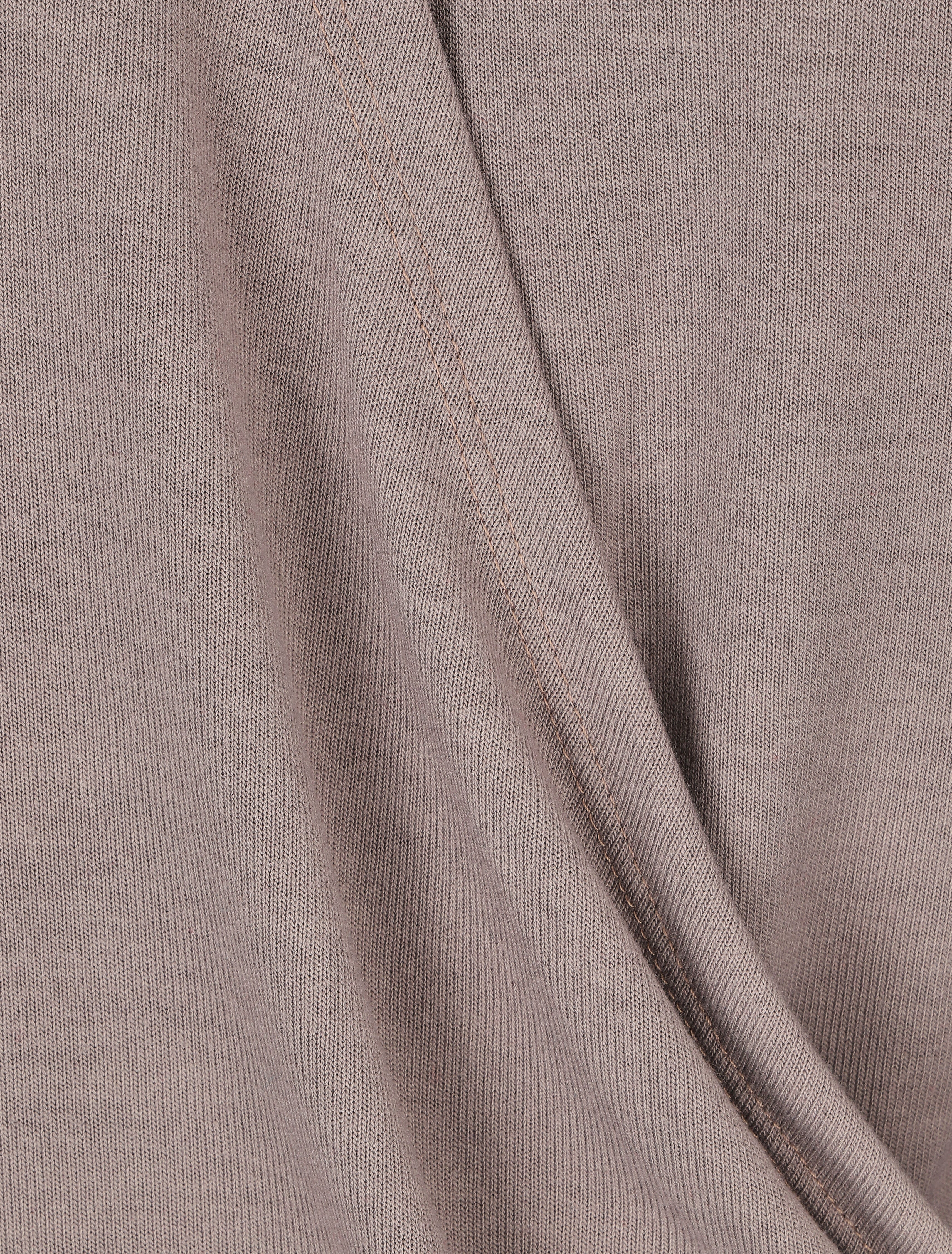 Vouwbaar kapmouwtrui - taupe - Image 3