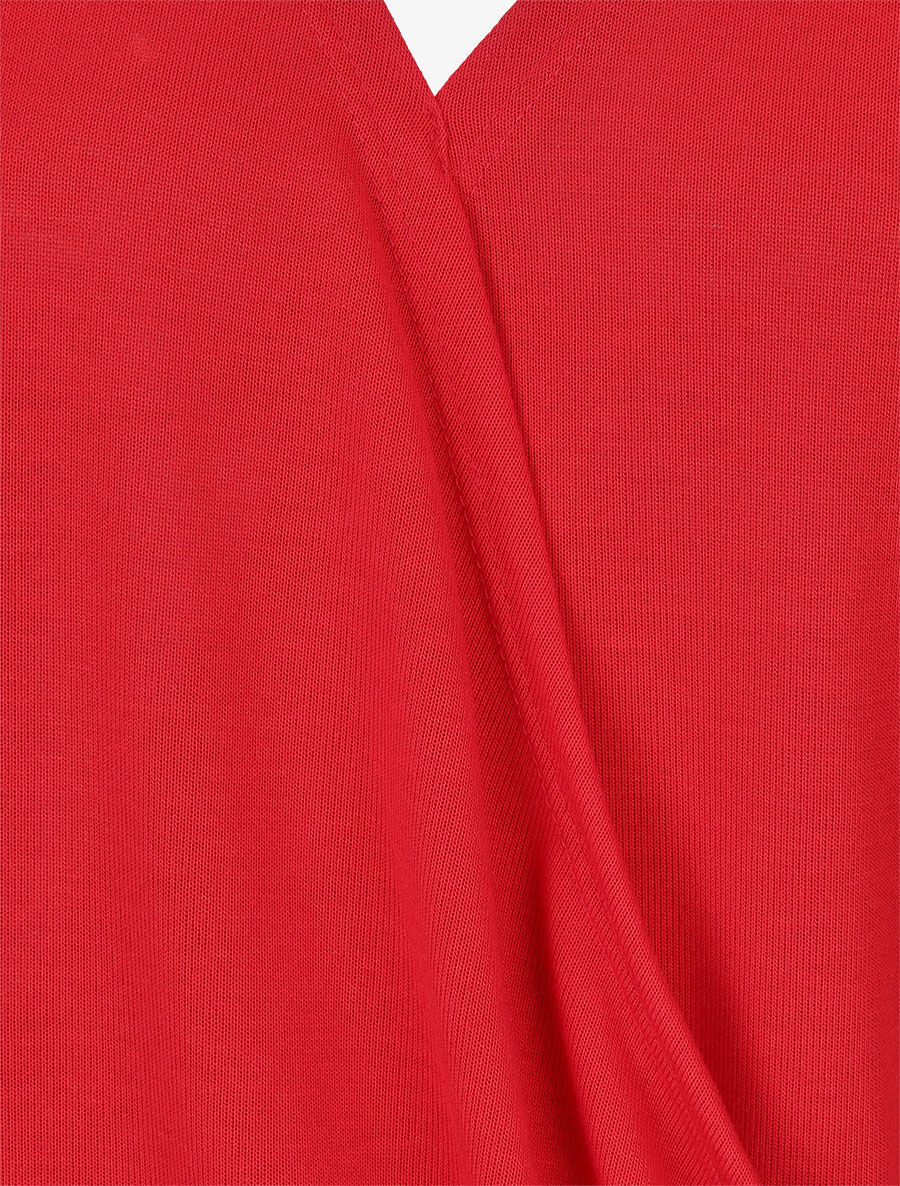 Vouwbaar kapmouwtrui - Rood - Image 3