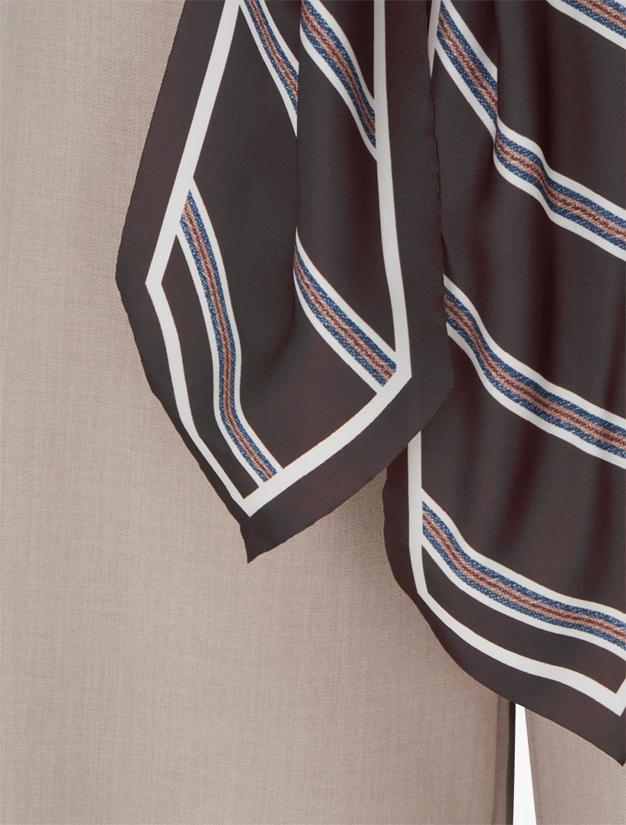 Wijde broek met sjaalstijl riem - Lichtmol - Image 3