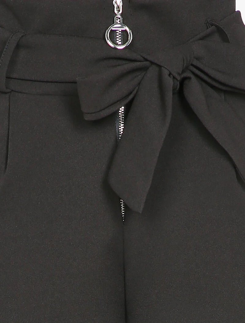 Carrot-fit broek met rits en hoge taille - Zwart - Image 3
