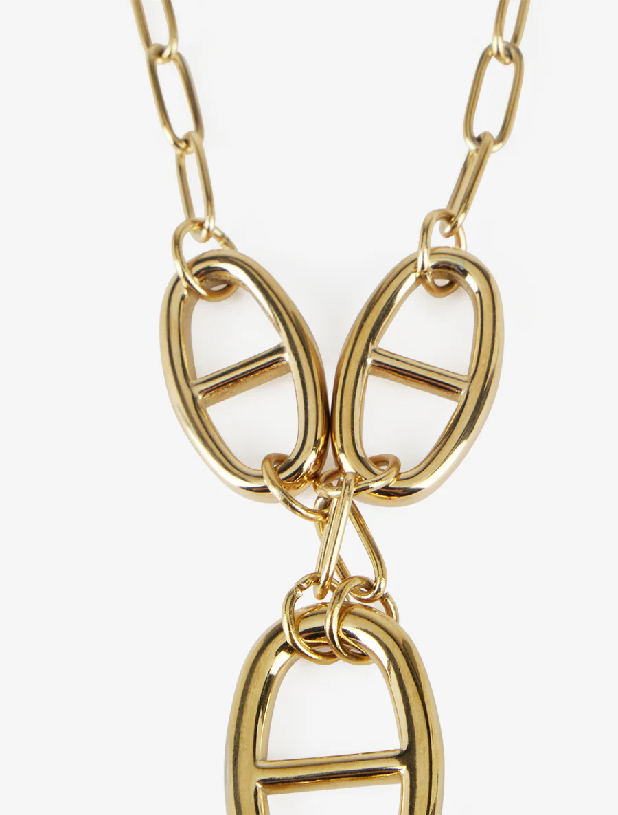 Y-ketting met hanger in ankerkettingstijl - Goud - Image 3