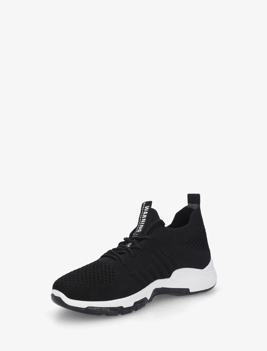 Zachte sneakers van mesh - Zwart - Image 3